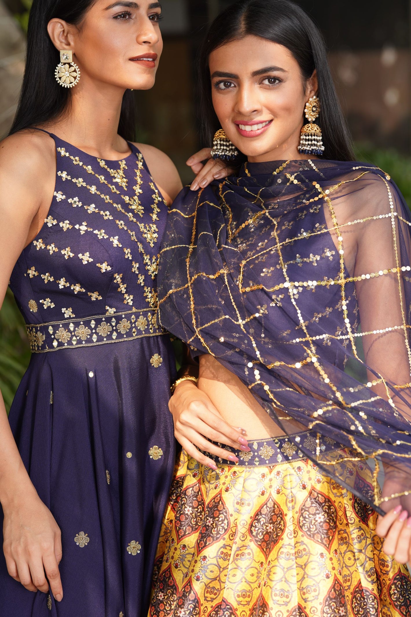 Black and Gold Lara Saree Set - Rashika Sharma - East Boutique